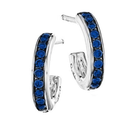 Pomellato Together Hoop Earrings White Gold Sapphire - Luce Jewelry