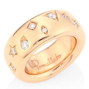 Pomellato Iconica Ring Diamond Star Rose Gold M - Luce Jewelry