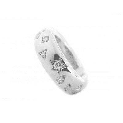 Pomellato Iconica Ring Diamond Star White Gold S - Luce Jewelry