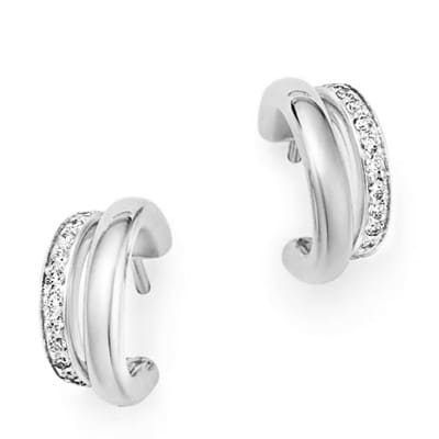 Pomellato Together Twin-Hoop Earrings White Gold Diamond - Luce Jewelry