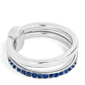 Pomellato Together White Gold Band Ring Sapphire - Luce Jewelry