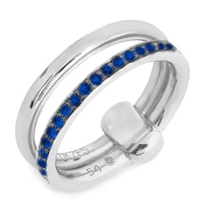 Pomellato Together White Gold Band Ring Sapphire - Luce Jewelry