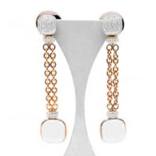 Load image into Gallery viewer, Pomellato Nudo Chain Earrings White Topaz Mother-Of-Pearl Diamond - Luce Jewelry
