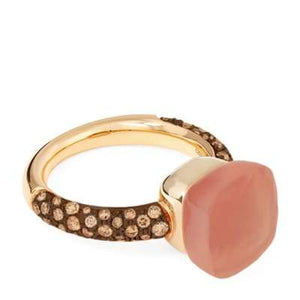 Pomellato Nudo Chocolate Classic Ring Orange Moonstone - Luce Jewelry