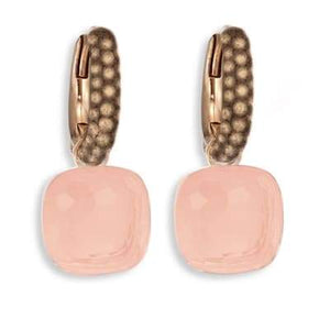 Pomellato Nudo Chocolate Earrings Light Brown Moonstone - Luce Jewelry