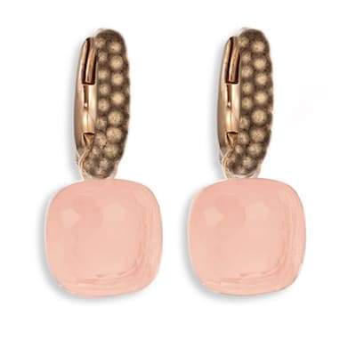 Pomellato Nudo Chocolate Earrings Light Brown Moonstone - Luce Jewelry