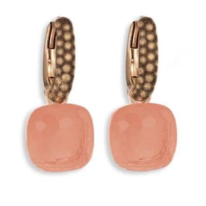 Pomellato Nudo Chocolate Earrings Orange Moonstone - Luce Jewelry