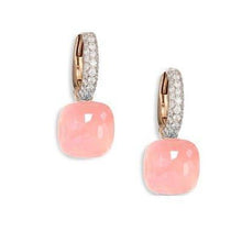 Load image into Gallery viewer, Pomellato Nudo Classic Earrings Pink Quartz Diamond - Luce Jewelry
