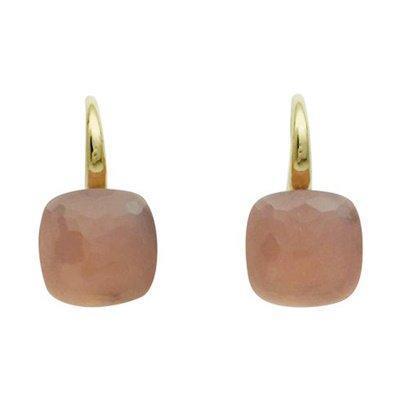 Pomellato Nudo Classic Hook Earrings Rose Quartz - Luce Jewelry