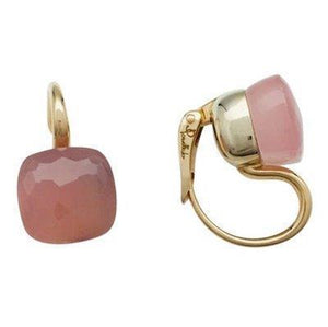 Pomellato Nudo Classic Hook Earrings Rose Quartz - Luce Jewelry