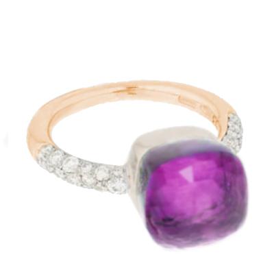 Pomellato Nudo Classic Ring Amethyst Diamond - Luce Jewelry