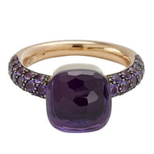 Load image into Gallery viewer, Pomellato Nudo Classic Ring Amethyst &amp; Jade With Amethysts Pave - Luce Jewelry
