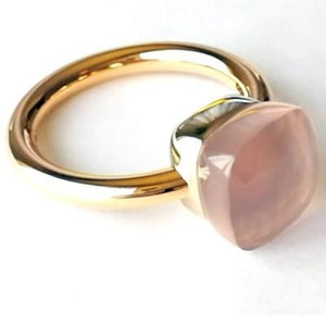 Pomellato Nudo Classic Ring Pink Quartz - Luce Jewelry