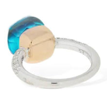 Load image into Gallery viewer, Pomellato Nudo Deep Blue Classic Ring Blue topaz &amp; Agate Diamond - Luce Jewelry
