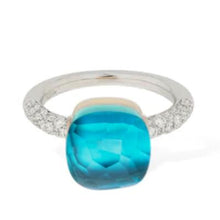 Load image into Gallery viewer, Pomellato Nudo Deep Blue Classic Ring Blue topaz &amp; Agate Diamond - Luce Jewelry
