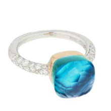 Load image into Gallery viewer, Pomellato Nudo Deep Blue Classic Ring Blue topaz &amp; Agate Diamond - Luce Jewelry
