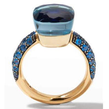 Load image into Gallery viewer, Pomellato Nudo Deep Blue Classic Ring London Blue Topaz &amp; Lapis Diffused Topaz - Luce Jewelry
