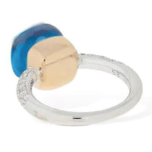 Load image into Gallery viewer, Pomellato Nudo Deep Blue Classic Ring London Blue Topaz &amp; Turquoise Diamond - Luce Jewelry
