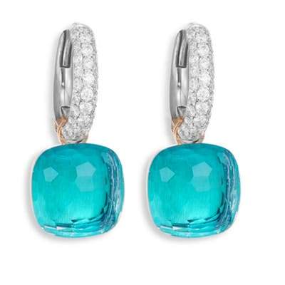 Pomellato Nudo Deep Blue Earrings Sky Blue Topaz and Chrysoprase-image1