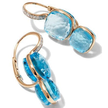 Load image into Gallery viewer, Pomellato Nudo Double-Drop Earrings Sky Blue Topaz Diamond - Luce Jewelry
