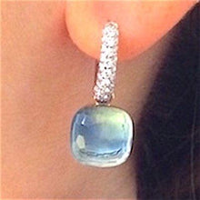 Load image into Gallery viewer, Pomellato Nudo Earrings Blue Topaz Diamond - Luce Jewelry
