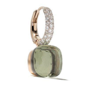 Pomellato Nudo Earrings Prasiolite Diamond - Luce Jewelry