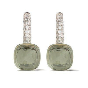 Pomellato Nudo Earrings Prasiolite Diamond - Luce Jewelry