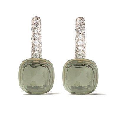 Pomellato Nudo Earrings Prasiolite Diamond - Luce Jewelry