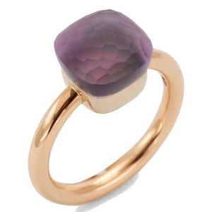 Pomellato Nudo Gelè Classic Ring Light Amethyst Gray Mother-Of-Pearl - Luce Jewelry