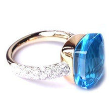 Load image into Gallery viewer, Pomellato Nudo Maxi Ring Blue Topaz Diamond - Luce Jewelry
