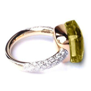 Pomellato Nudo Maxi Ring Lemon quartz Diamond - Luce Jewelry