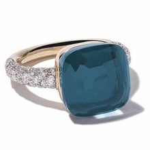 Load image into Gallery viewer, Pomellato Nudo Maxi Ring London Blue Topaz Diamond - Luce Jewelry
