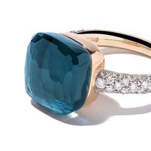 Load image into Gallery viewer, Pomellato Nudo Maxi Ring London Blue Topaz Diamond - Luce Jewelry
