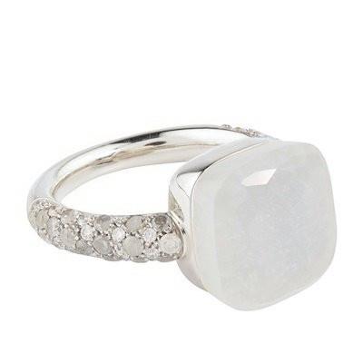 Pomellato Nudo Maxi Ring Moonstone Diamond - Luce Jewelry