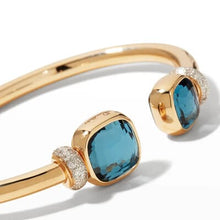 Load image into Gallery viewer, Pomellato Nudo Open Bangle London Blue Topaz Diamonds - Luce Jewelry
