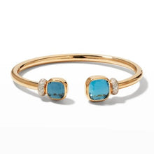 Load image into Gallery viewer, Pomellato Nudo Open Bangle London Blue Topaz Diamonds - Luce Jewelry
