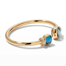 Load image into Gallery viewer, Pomellato Nudo Open Bangle London Blue Topaz Diamonds - Luce Jewelry
