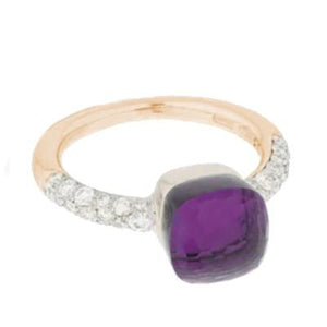 Pomellato Nudo Petit Ring Amethyst Diamond - Luce Jewelry