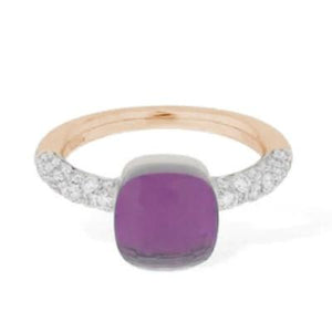 Pomellato Nudo Petit Ring Amethyst Diamond - Luce Jewelry