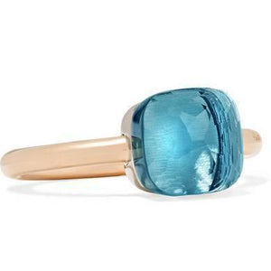 Pomellato Nudo Petit Ring Blue Topaz - Luce Jewelry