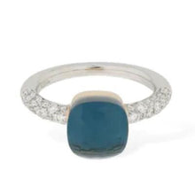 Load image into Gallery viewer, Pomellato Nudo Petit Ring London Blue Topaz Diamond - Luce Jewelry
