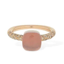 Load image into Gallery viewer, Pomellato Nudo Petit Ring Rose Quartz Brown Diamond - Luce Jewelry
