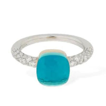 Load image into Gallery viewer, Pomellato Nudo Petit Ring Sky Blue Topaz Diamond - Luce Jewelry
