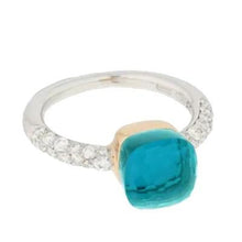 Load image into Gallery viewer, Pomellato Nudo Petit Ring Sky Blue Topaz Diamond - Luce Jewelry
