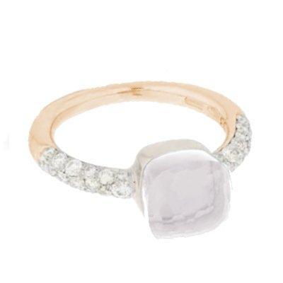 Pomellato Nudo Petit Ring White Topaz Diamond - Luce Jewelry