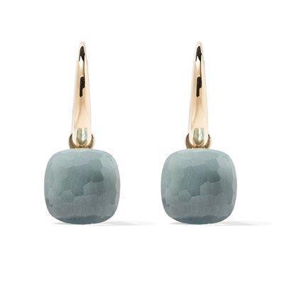 Pomellato Nudo Petit Sway Earrings Blue Topaz - Luce Jewelry