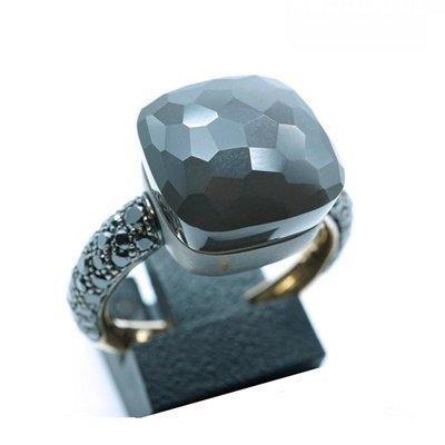 Pomellato Nudo Ring Obsidian Black Diamond L - Luce Jewelry