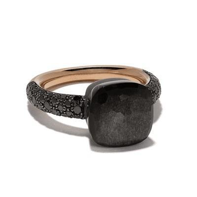 Pomellato Nudo Ring Obsidian Black Diamond M - Luce Jewelry