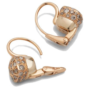 Pomellato Nudo Solitaire Earrings Brown Diamond - Luce Jewelry