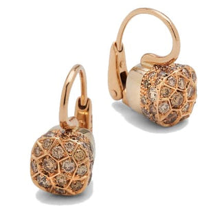 Pomellato Nudo Solitaire Earrings Brown Diamond - Luce Jewelry